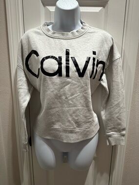 Calvin Klein White Logo Pullover